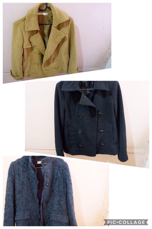 WOOL COAT BUNDLE (3 FOR 800PHP) (Category: Coats, Jackets and Outerwear) located in Paranaque City. Submitted by classyluxeph (Listing ID 260140695, Image 1). Description: USED ONCE DURING MY SYDNEY TRIP EXCELLENT CONDITION .