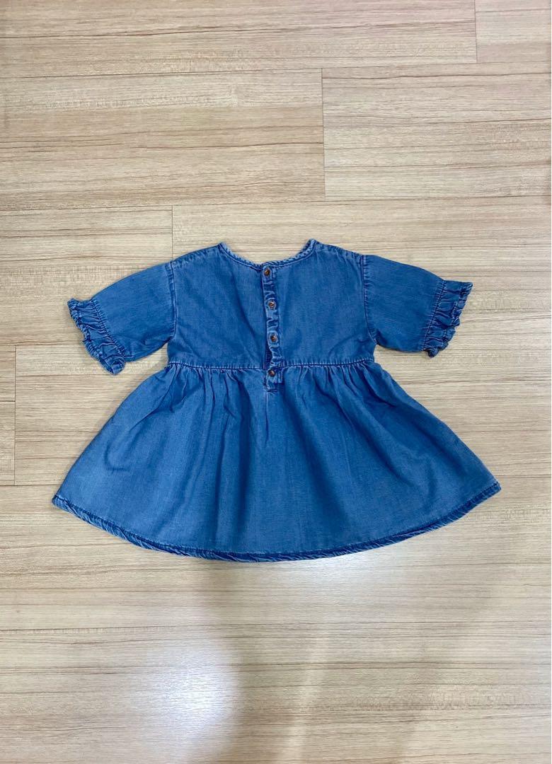 Zara Baby Girl Denim Dress Babies Kids Babies Apparel On Carousell