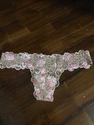 VS Pink lacy Thongs