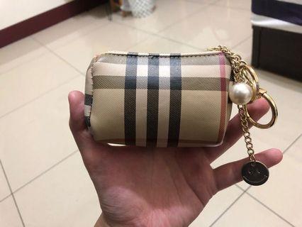 格紋零錢包