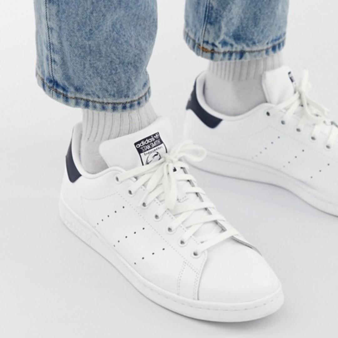 adidas originals stan smith leather trainers in white