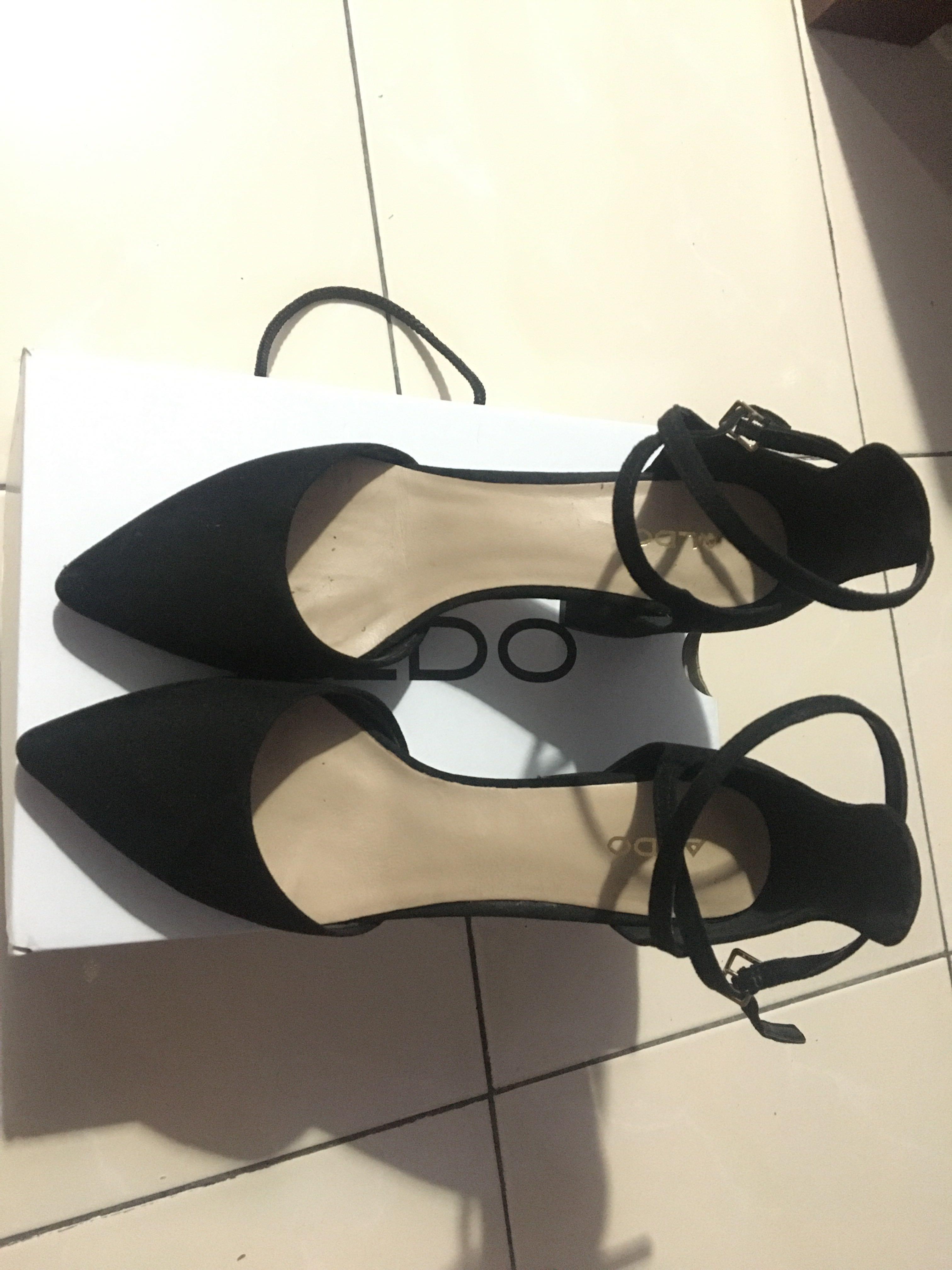 aldo black platform heels