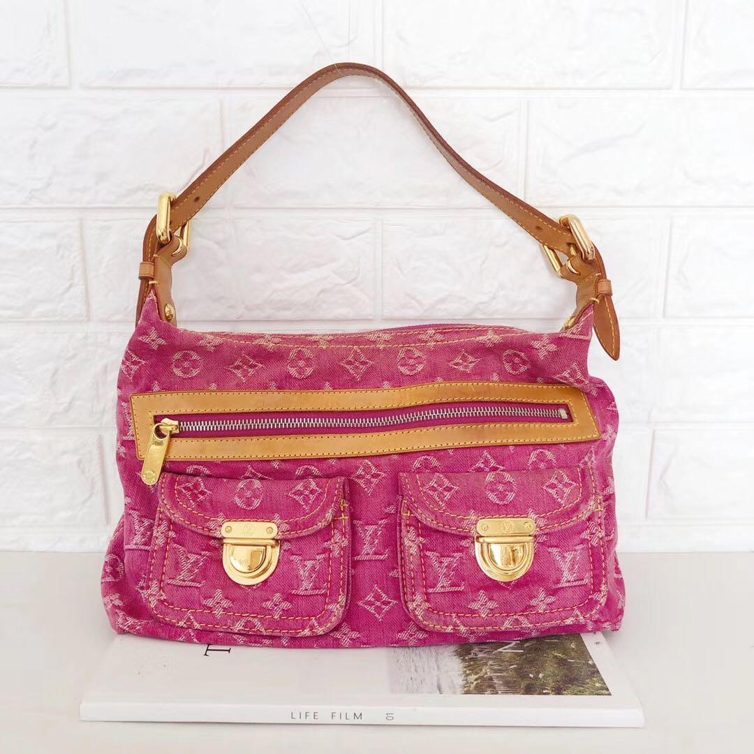 louis vuitton pink denim