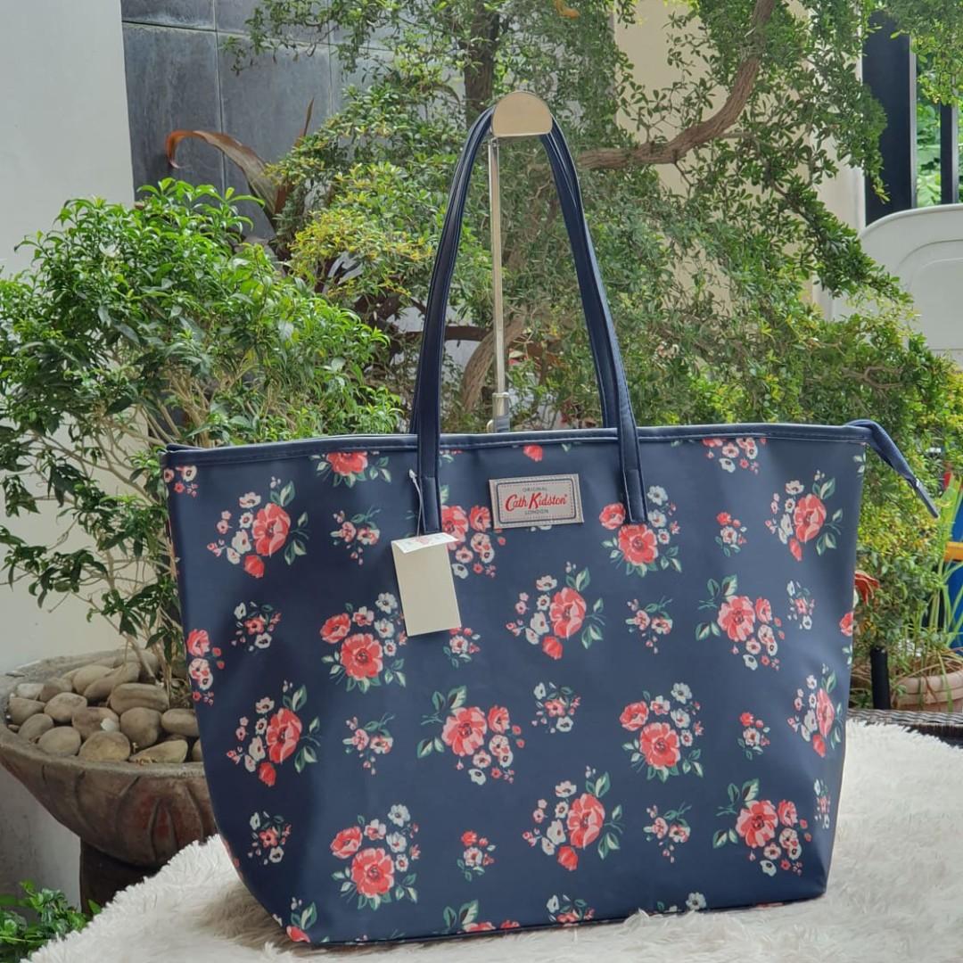 Floral Design Tote Bag with Zipper – Little Joy Studios