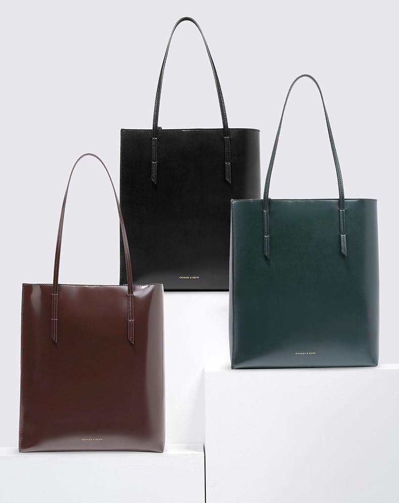 charles & keith textured tote bag