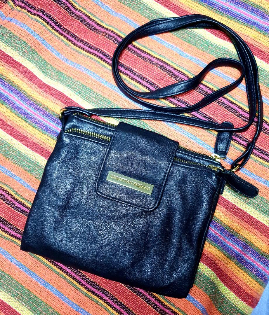 Christian Siriano Black Sling Bag (Category: Cross-body Bags) located in Manila. Submitted by tipsytwists (Listing ID 260353119, Image 1). Description: 💗Mint pre-loved condition. Used only once💗 💗SF not included💗.