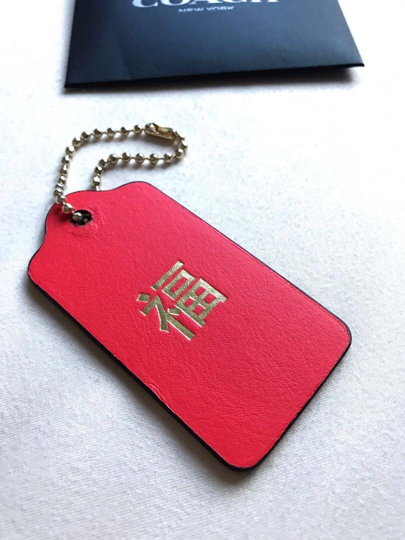 COACH CNY Hang Tag Monogram with Paper Bag