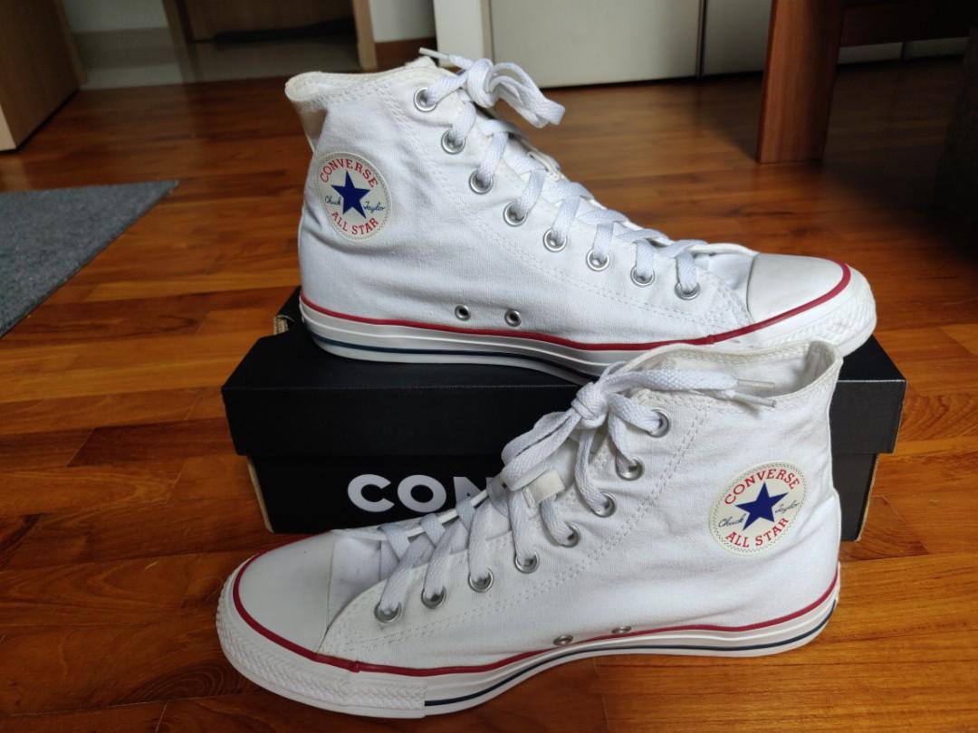 Converse Chuck Taylor All Star Hi Sneakers in Optical White US10 EU44 Men s Fashion Footwear Sneakers on Carousell