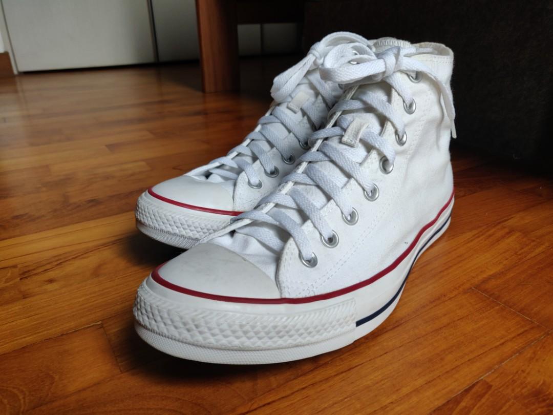 White converse hotsell size 10