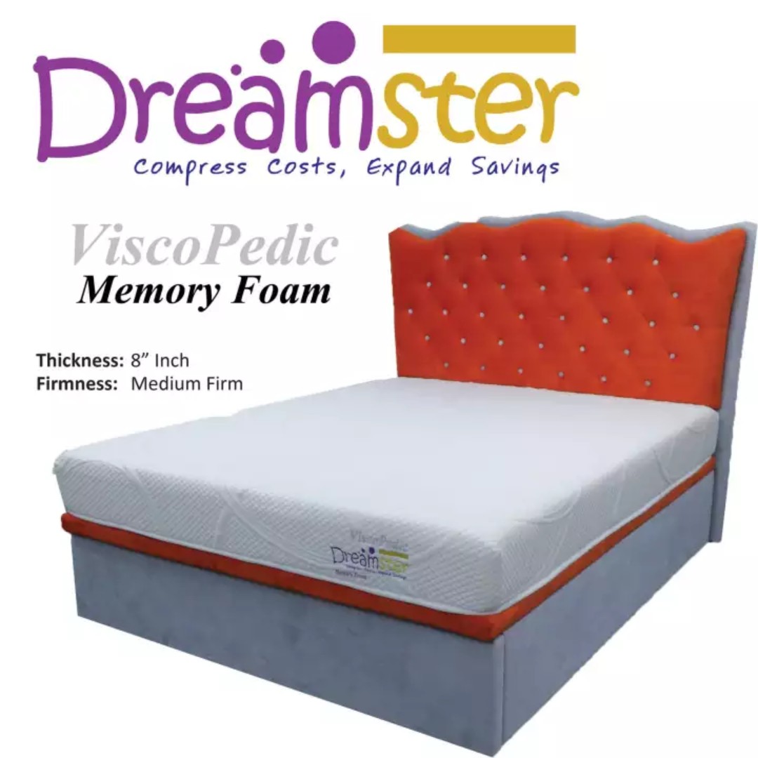 Dreamster Viscopedic 8inch Memory Foam Mattress Queen Furniture