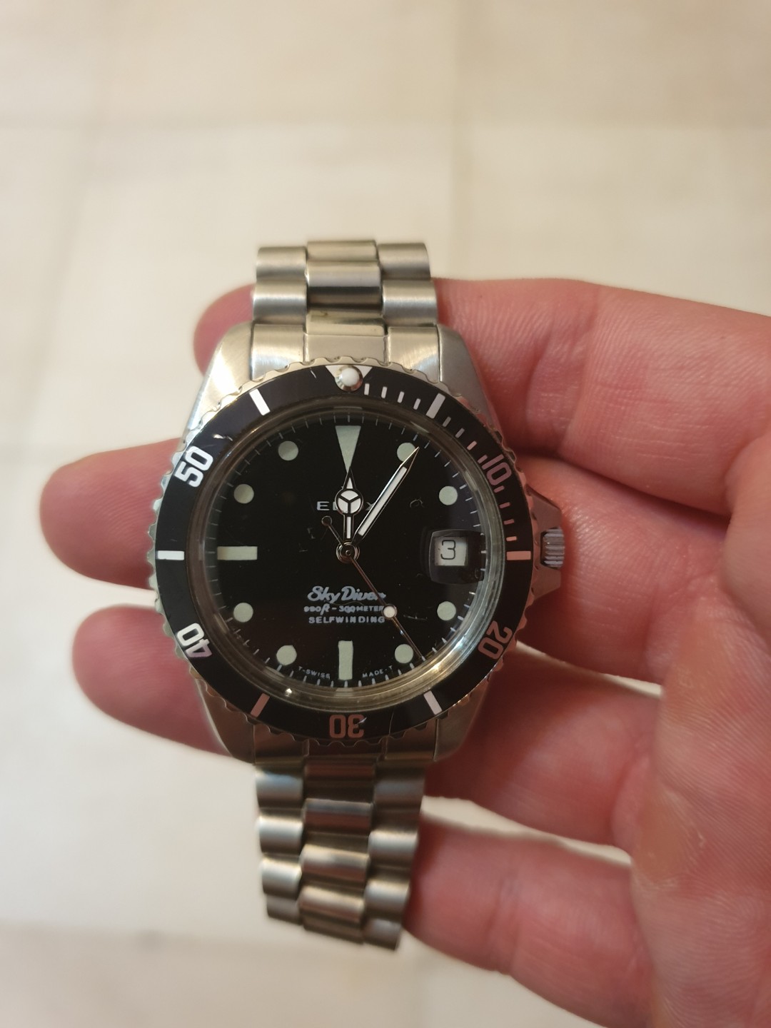Edox outlet skydiver vintage