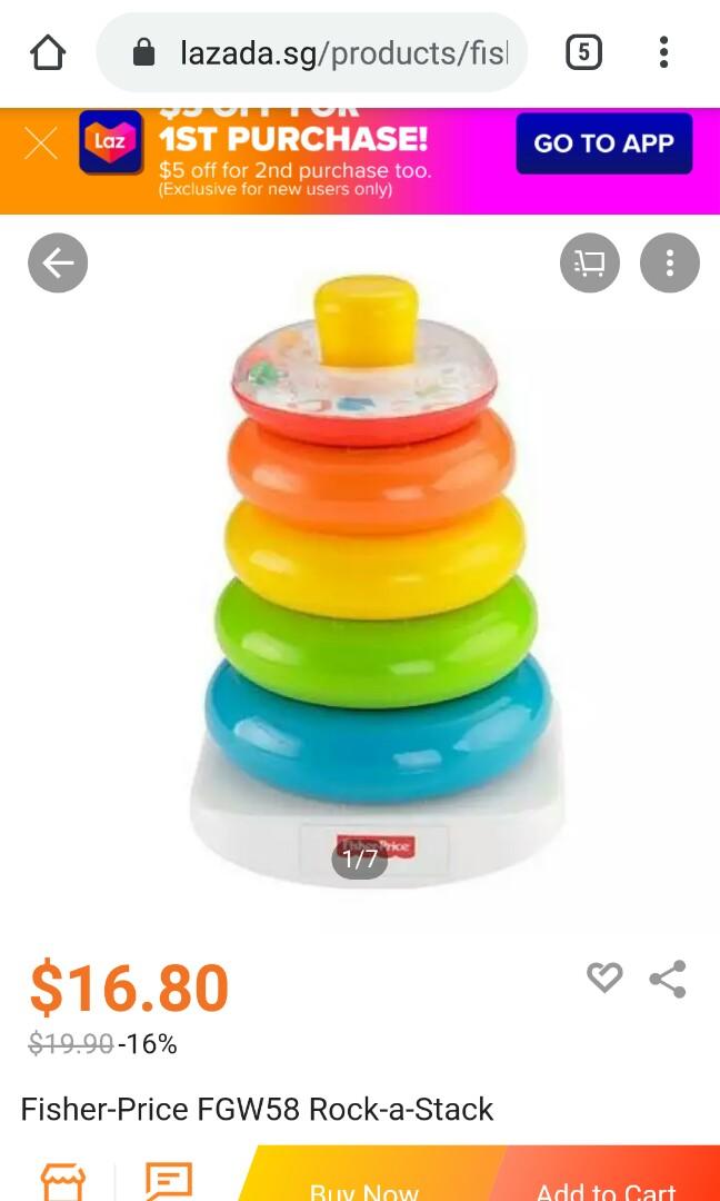 Fisher Price Stacking Rings, Babies & Kids, Infant Playtime on Carousell