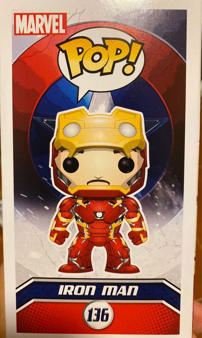 funko pop iron man unmasked civil war