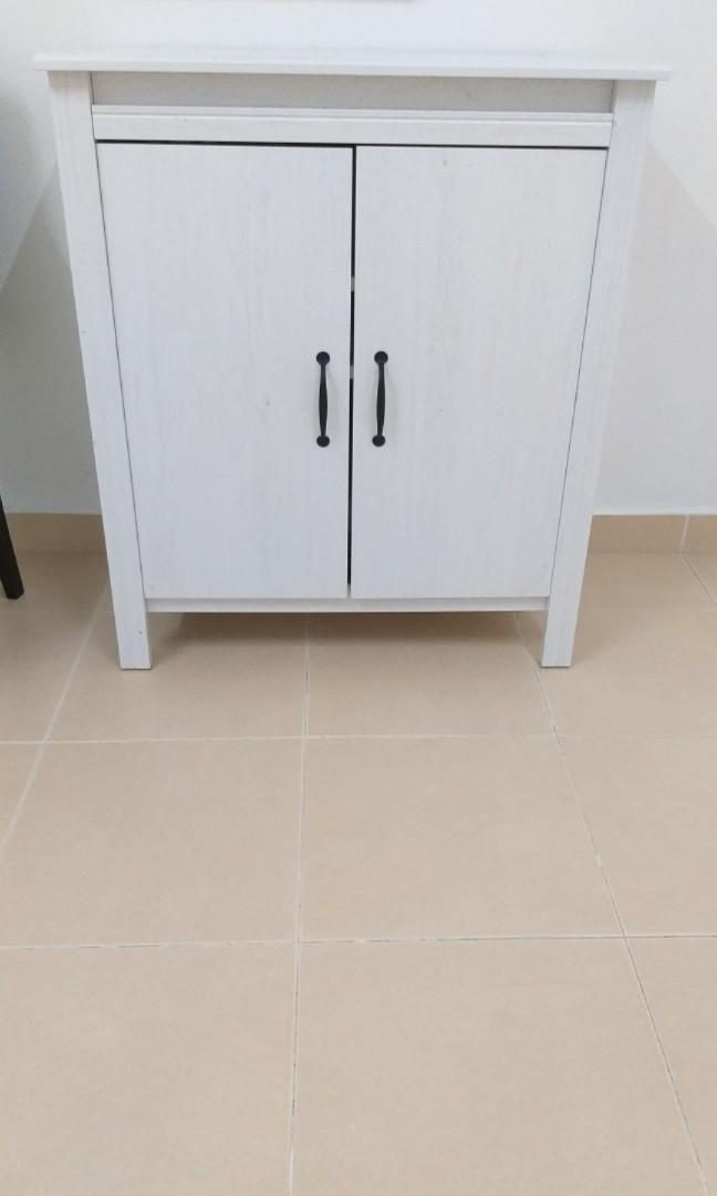Ikea BRUSALI Cabinet with doors, white, 80x93 cm, Home u0026 Furniture 
