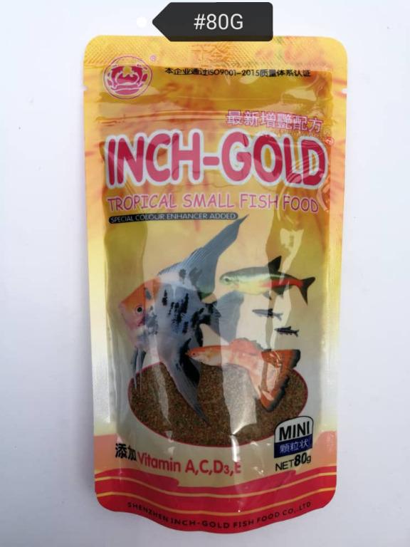 inch gold tropical small fish food