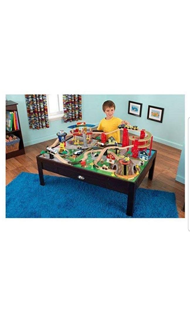 kidkraft airport express train set & table