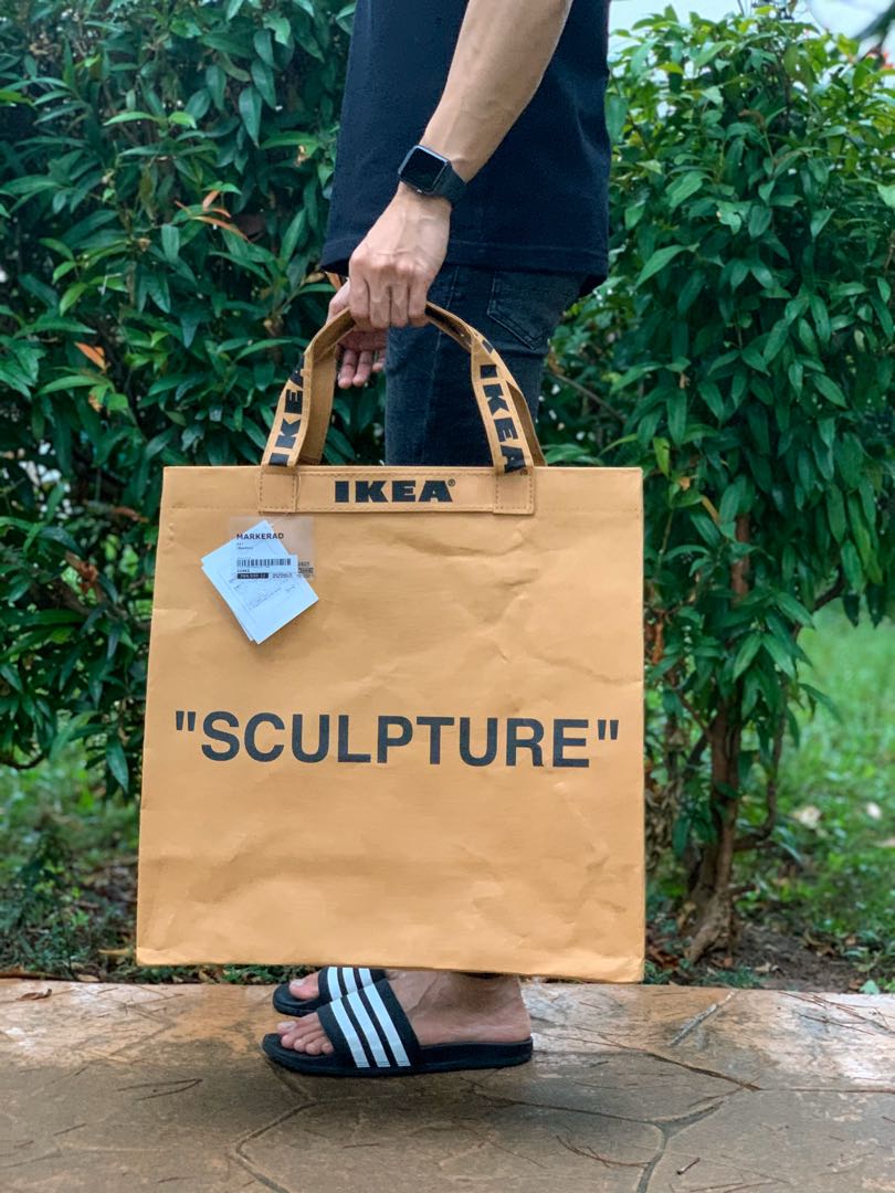 Ikea Sculpture Markerad Medium Virgil Abloh Bag.