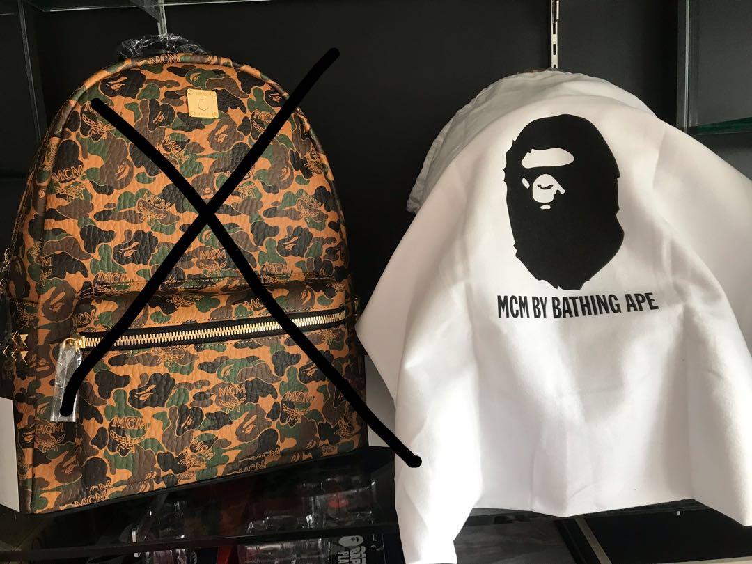 MCM X BAPE CAMO BACKPACK LIMITED EDITION-100% AUTHENTIC WITH RECEIPT