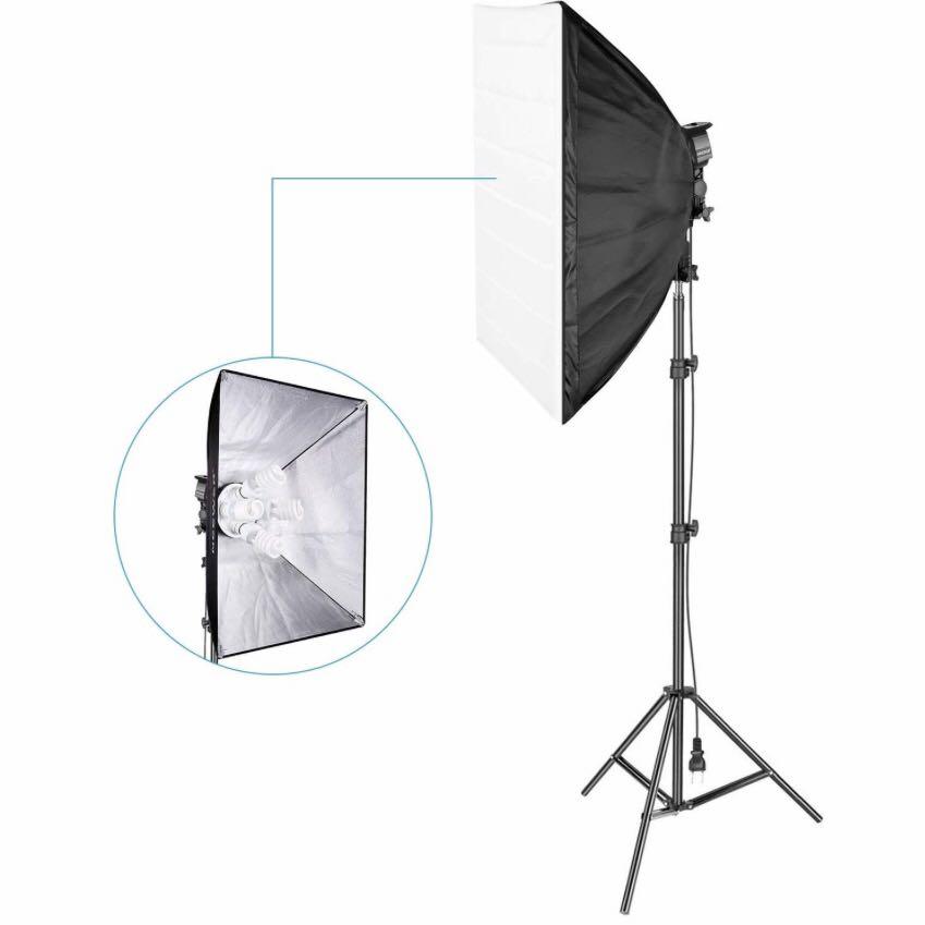 Neewer 2 Packs Bi-Color Dimmable 660 LED Video Light with Stand Kit,  3200-5600K,CRI 96+ LED Panel Lighting with U Bracket and Barndoor, 6.5 Feet  Light Stand for Studio Video Portrait Photography(Red) 