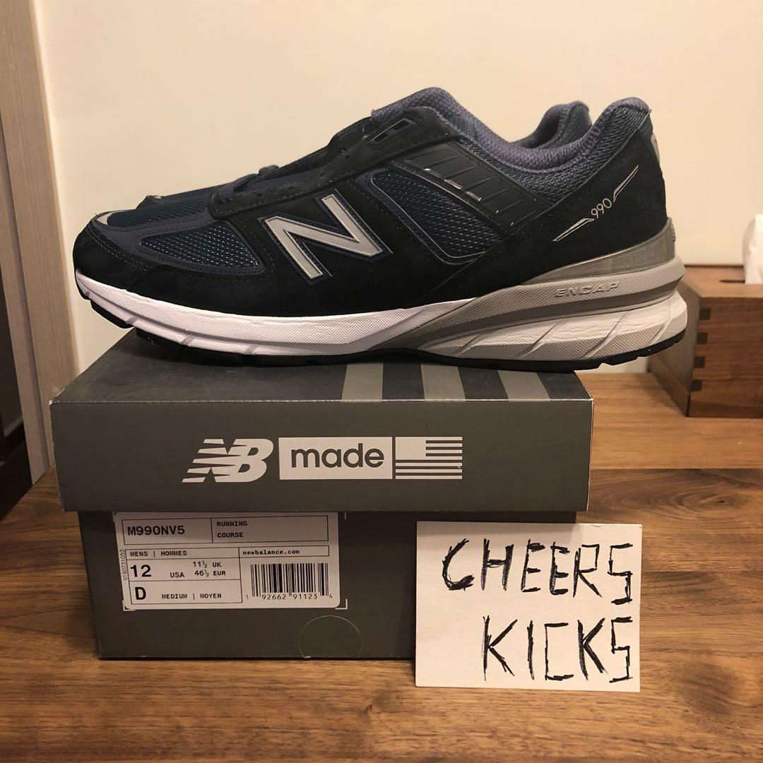 New Balance M990NV5 990 990v5 NV Navy 深藍NB v2 v3 v4 v5, 男裝, 鞋 