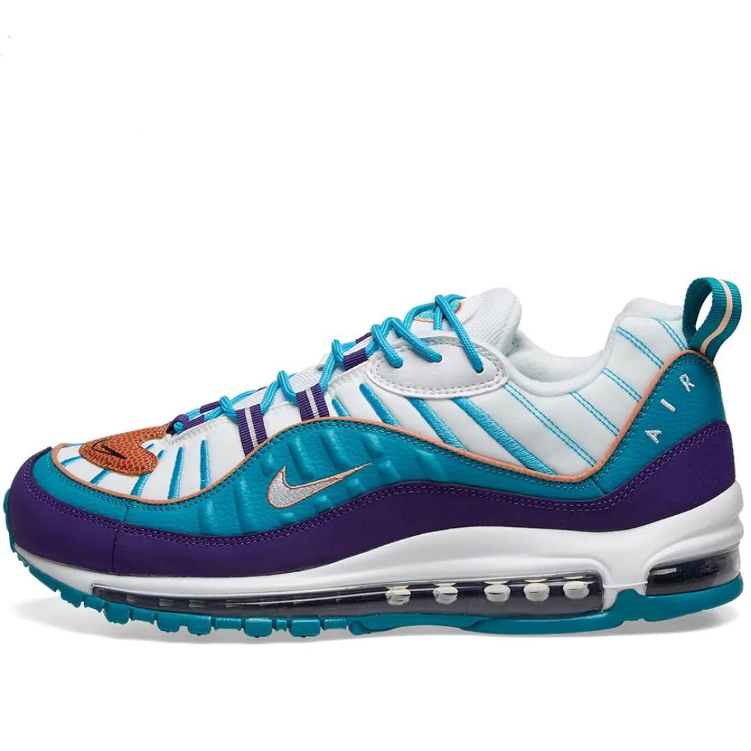 purple and teal nike air max