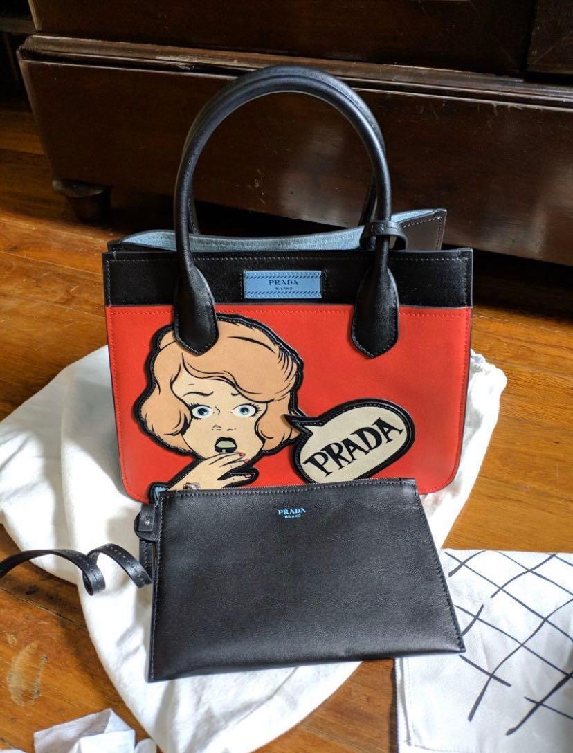 prada comic book bag