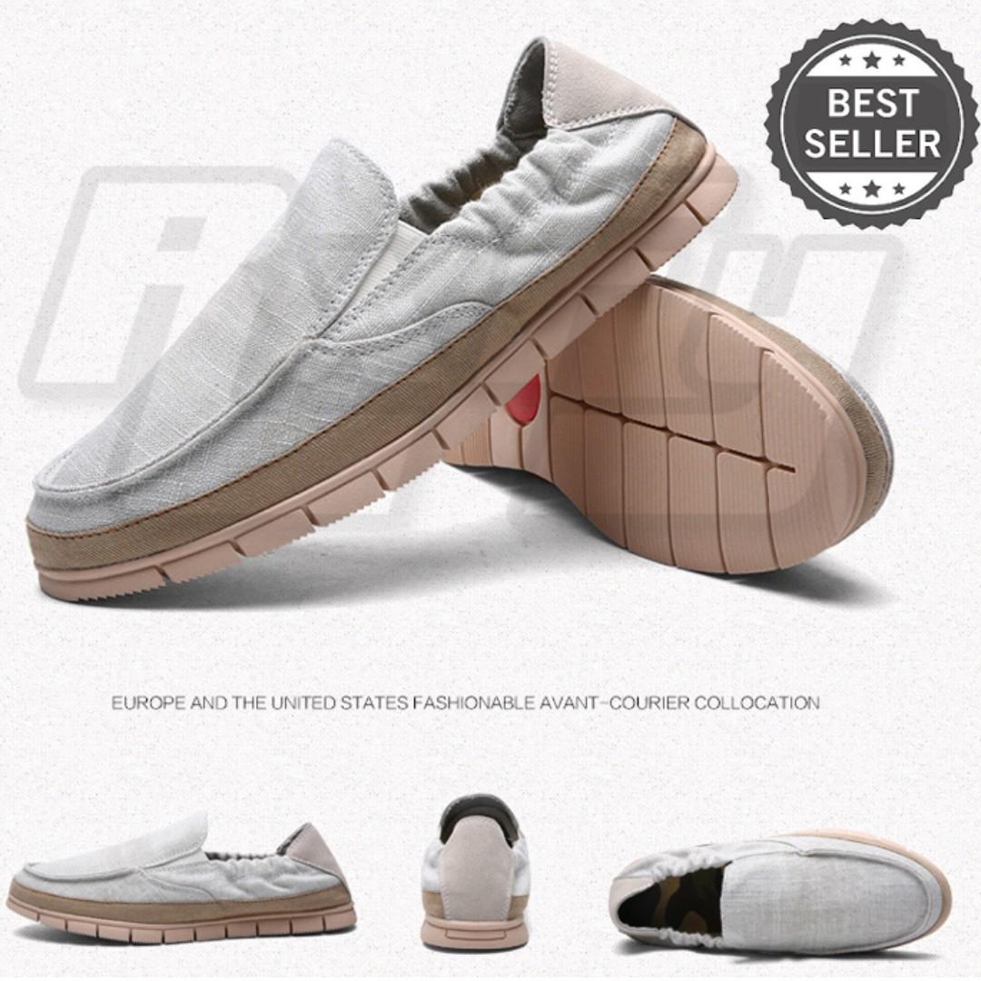Quality Grey Off White Men Women Slip on Loafer Boat Shoe Crocs Rivieras Toms Converse Aldo Sperry Vans