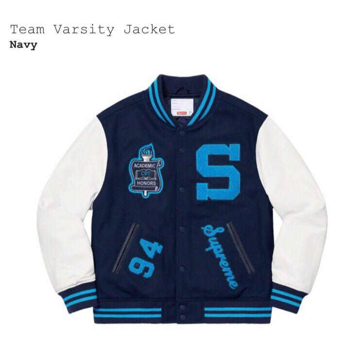 Supreme Team Varsity Jacket 棒球褸Baseball Jacket, 男裝, 外套及