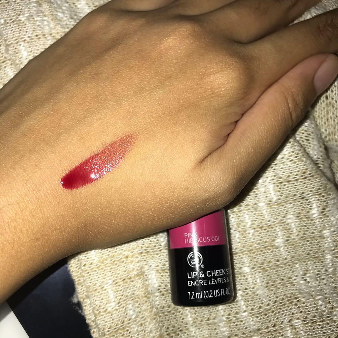 The Body Shop Lip & Cheek Stain Tint 001 Pink Hibiscus, Kesehatan