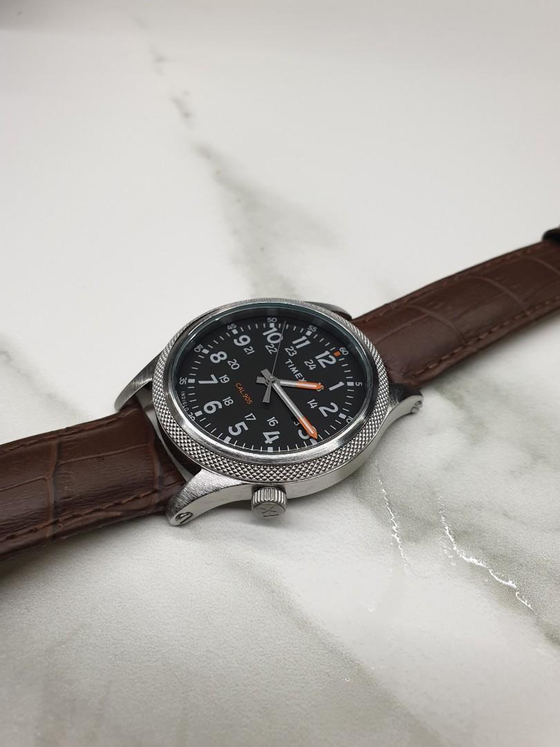 Allied lt 40mm hotsell leather strap watch