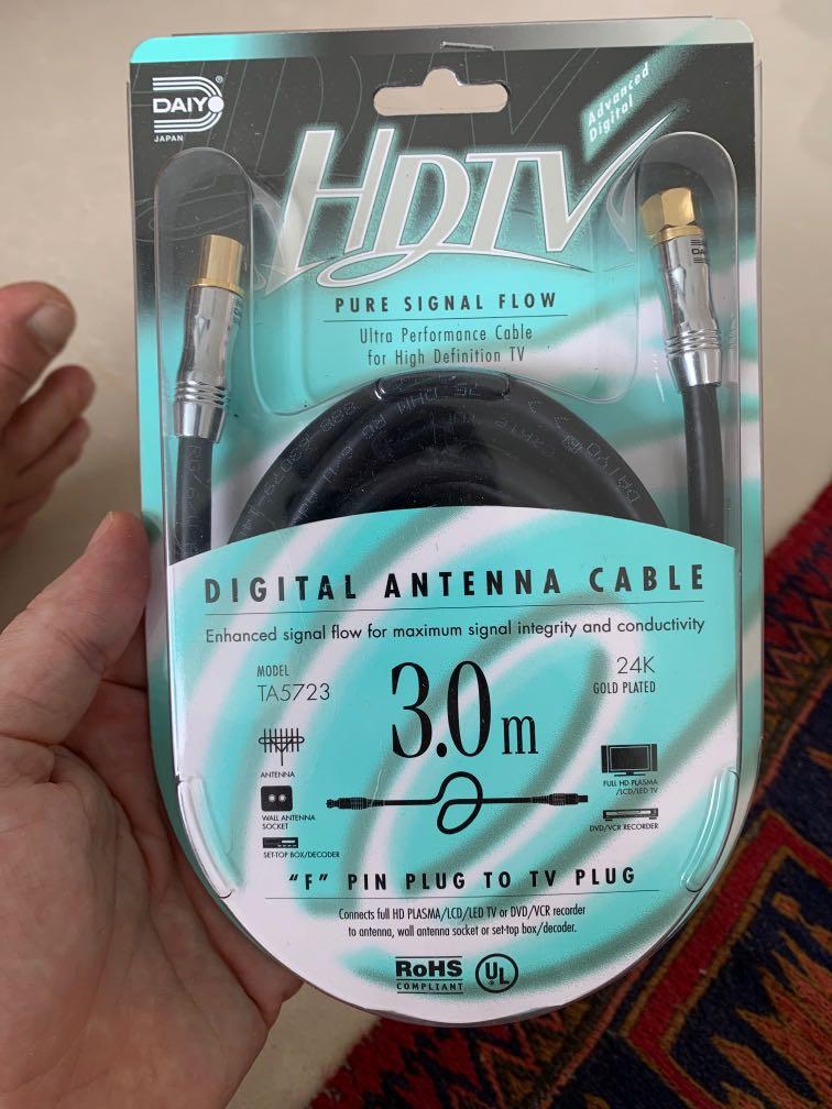 Tv antenna cable, TV & Home Appliances, TV & Entertainment, TV Parts