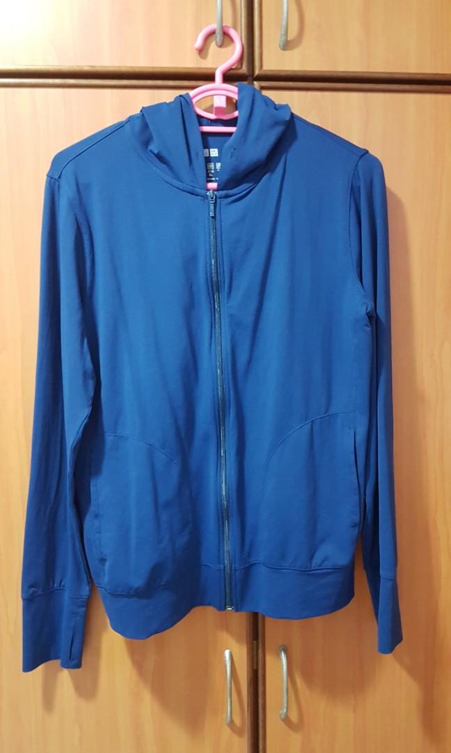 Uniqlo AIRism UV cut Long Sleeve Mesh Hoodie Women s Fashion Tops Longsleeves on Carousell