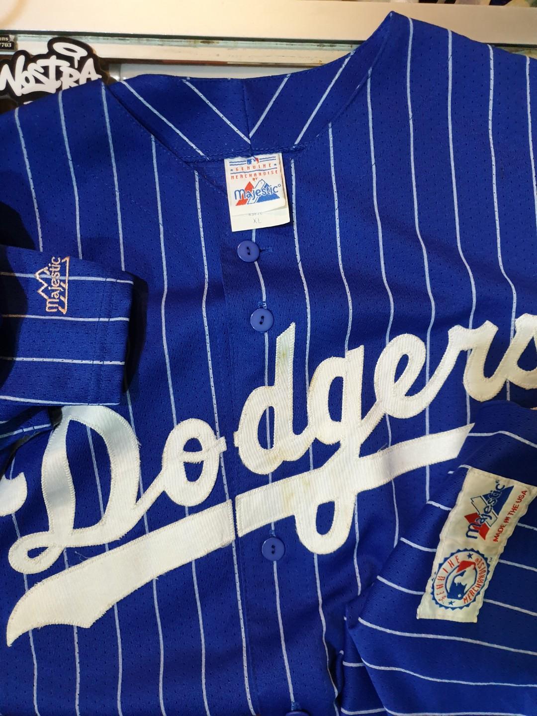 Vintage MLB Jersey Los Angeles Dodgers Pinstriped, Men's Fashion 
