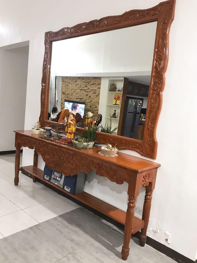 Wall Mirror with Console Table, Furniture & Home Living, Furniture, TV