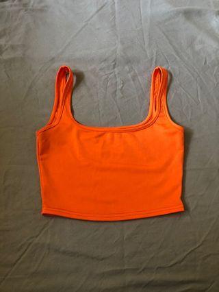 Orange crop top