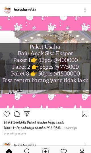 Paket usaha baju branded anak