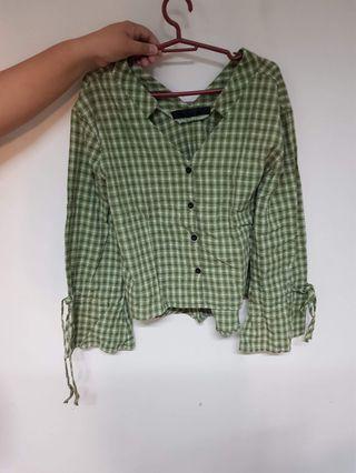 Checkered Light Green Longsleeves