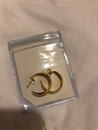 Gold baby hoop earrings