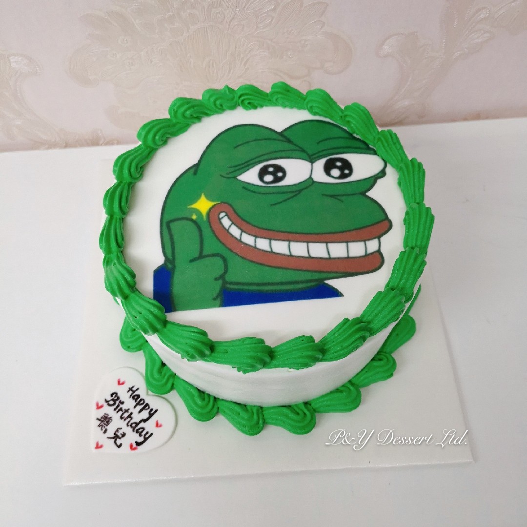 Home pastry - Pepe the Frog 手绘佩佩蛙😂🐸🐸 青蛙佩佩 搞笑青蛙蛋糕...