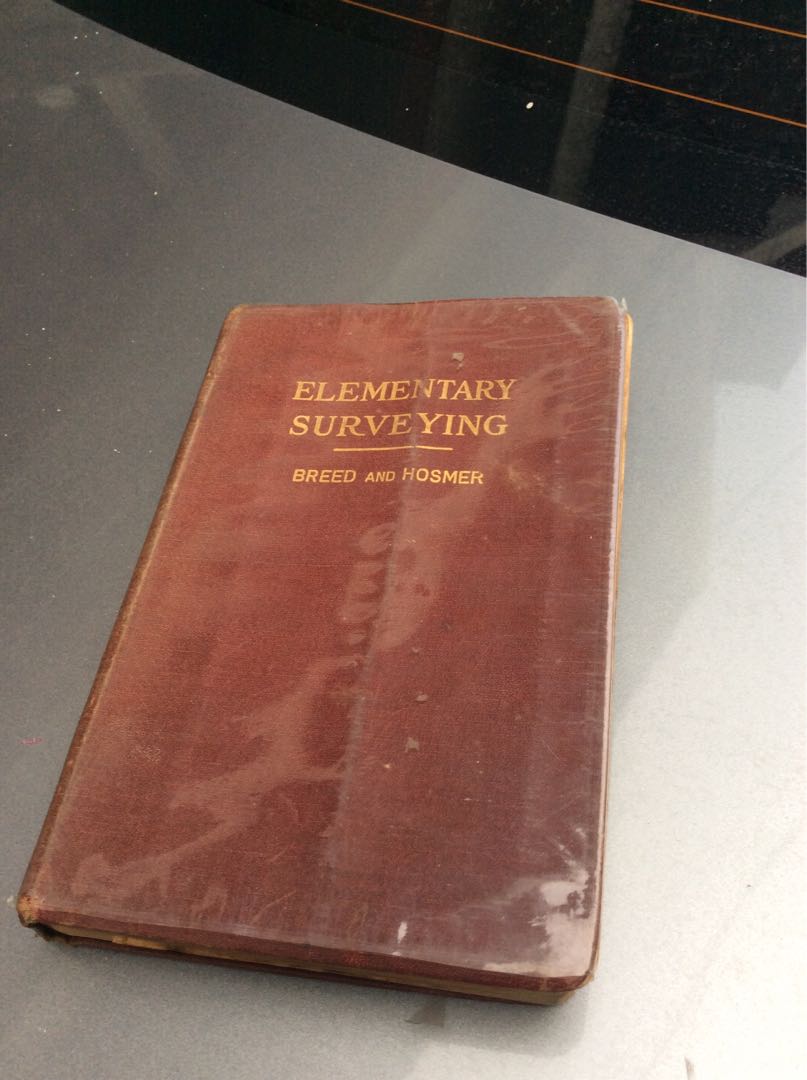 antique book ELEMENTARY SURVEYING YEAR 1945 USA
