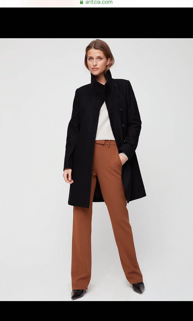 Aritzia Babaton Black Cristobal Wool Coat Women s Fashion