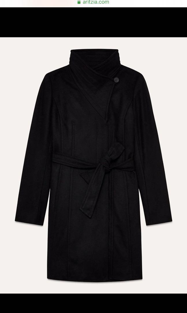 Aritzia Babaton Black Cristobal Wool Coat Women s Fashion