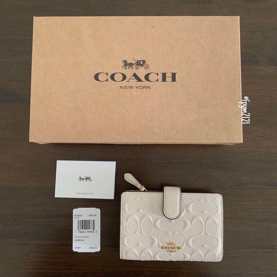 AUTHENTIC COACH logo embossed bifold wallet