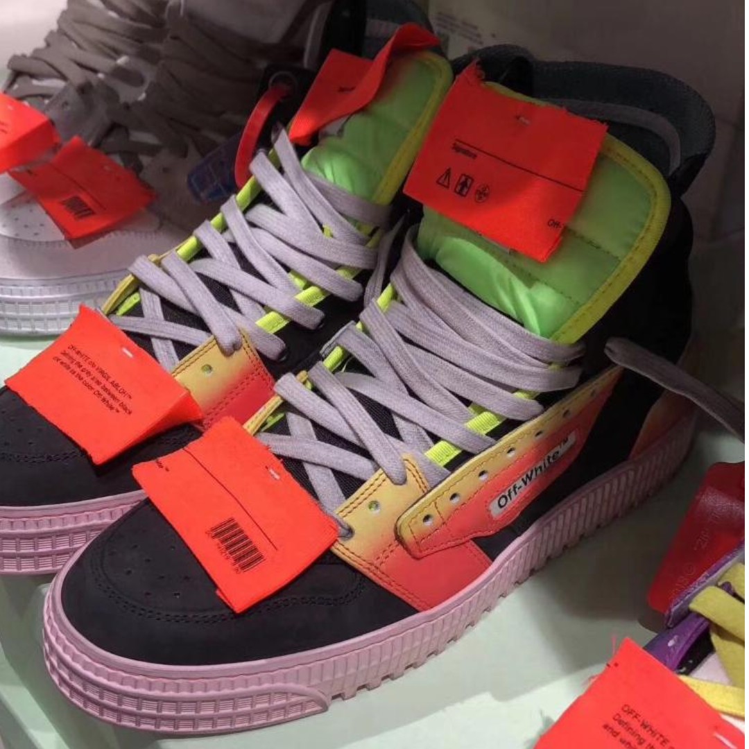 off white high cut shoes