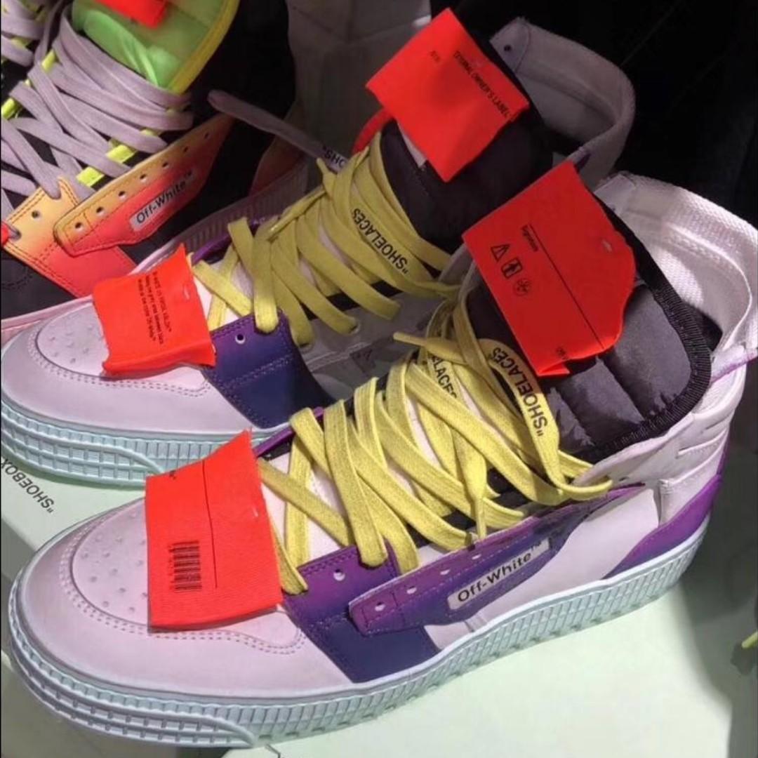 off white high cut shoes
