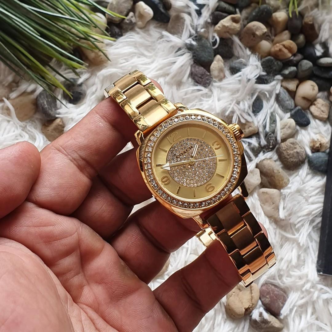 Ladies gold on sale watch small face