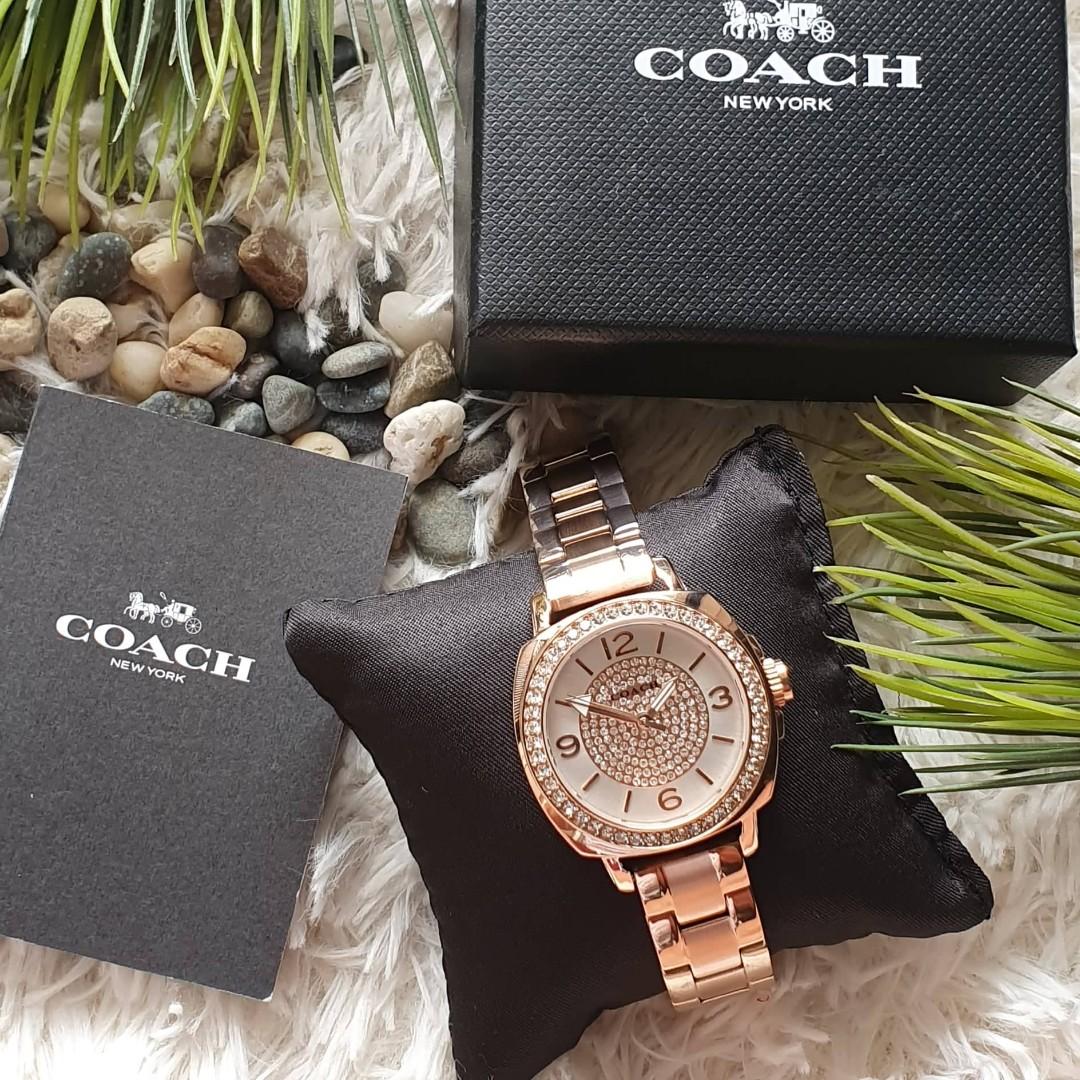 Coach rose on sale gold watch