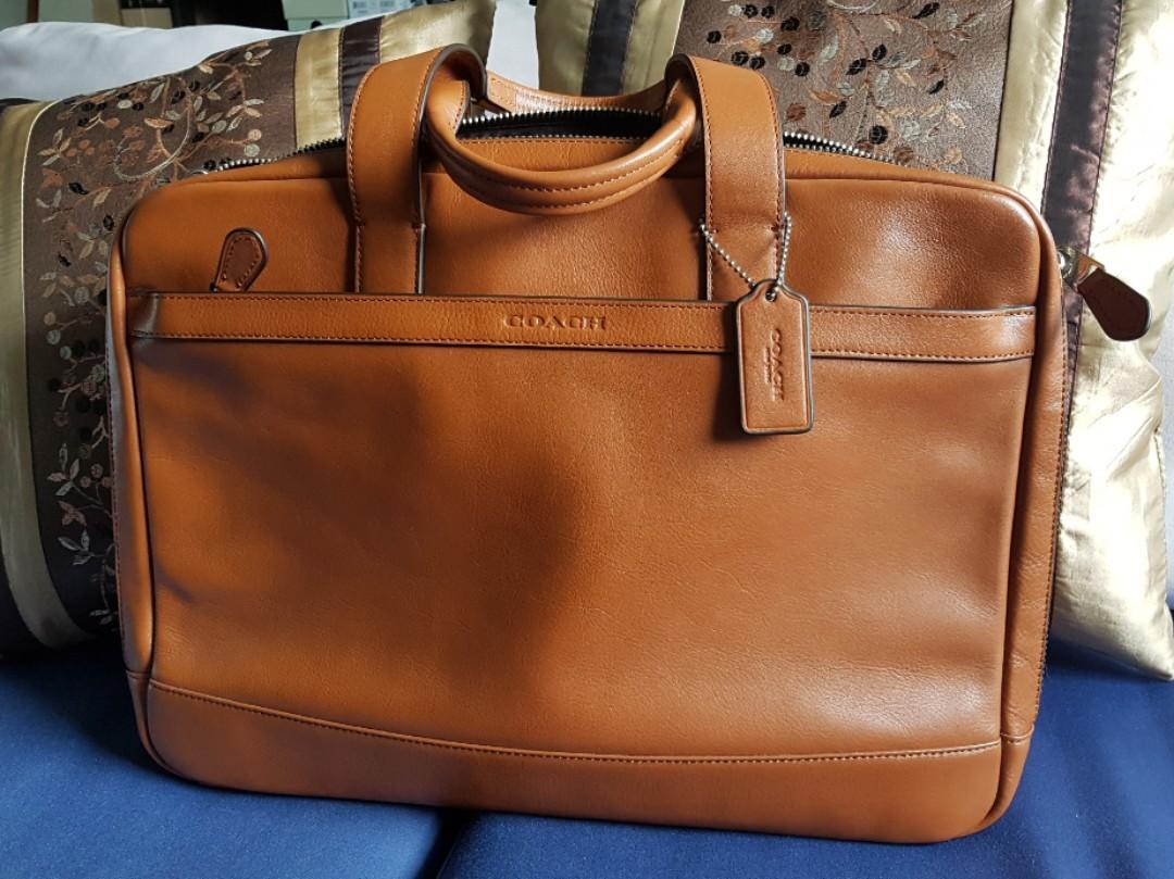 Coach hudson briefcase laptop bag ( men ), Luxury, Bags & Wallets 