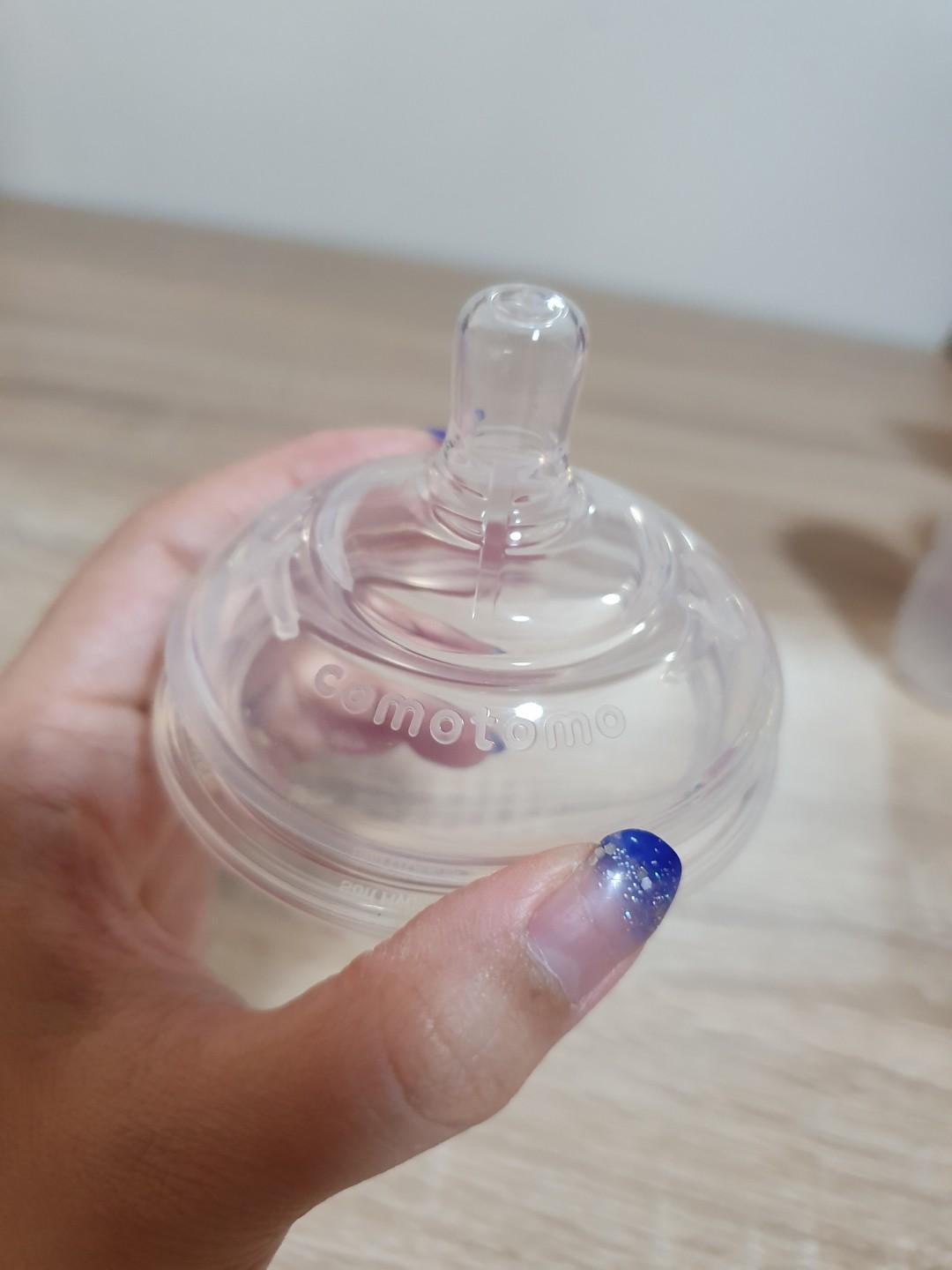 Comotomo milk bottle silicon nipple teat slow flow 03months, Babies