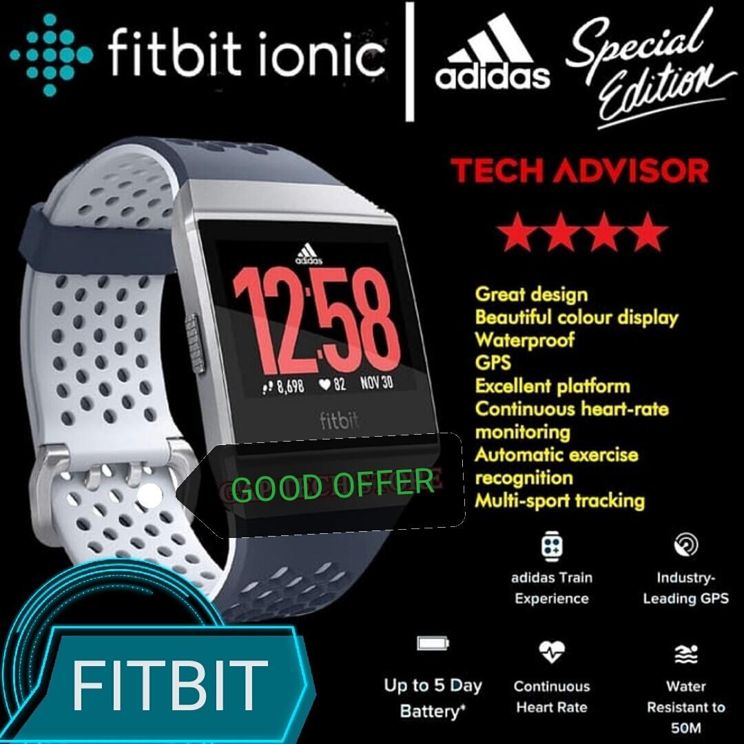 Fitbit ionic adidas edition gps smart watch deals